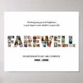 お別れカスタムフォトコラージュ同僚の退職 ポスター (正面)