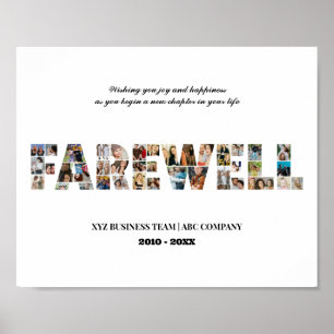 お別れカスタムフォトコラージュ同僚の退職 ポスター