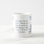 お別れギフトパーソナライズされたBonvoyageカップル コーヒーマグカップ (中央)