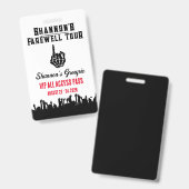 お別れツアー、音楽フェスティバル、独身最後の週末 バッジ (正面＆裏面)