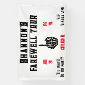 お別れツアー、音楽フェスティバル、独身最後の週末 横断幕 (縦)