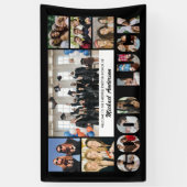 お別れパーティーの写真コラージュ 同僚 横断幕 (縦)