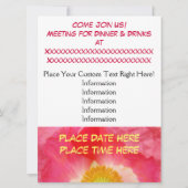 お別れパーティー招待状 ピンクのポピー 招待状 (裏面)