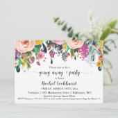 お別れパーティー 送別会 さよならパーティー 花の写真 招待状 (スタンド正面)