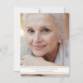 お別れメモリアル ラベンダー 花の写真 サンキューカード (裏面)