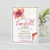 お別れランチ フローラル ユリ 招待状 (スタンド正面)