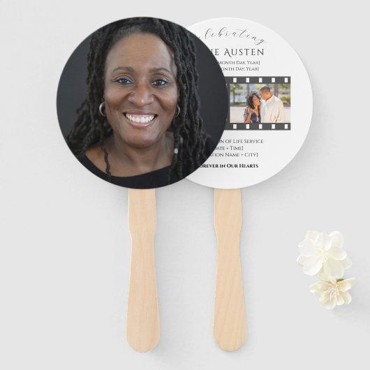 お別れ会プログラム扇子 クラシック＆ソフト ハンドファン (正面&裏面)