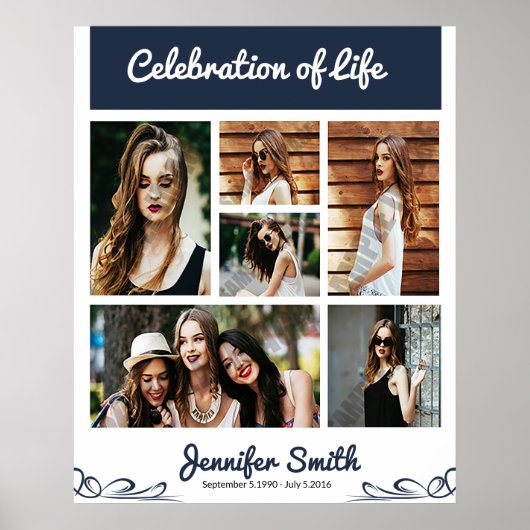 お別れ会歓迎ポスターコラージュ ポスター (正面)