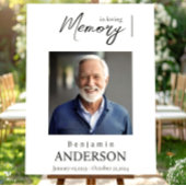 お別れ会用メモリアルウェルカムサイン写真エレガントボホ ポスター