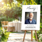 お別れ会用メモリアルウェルカムサイン写真エレガントボーホー ポスター