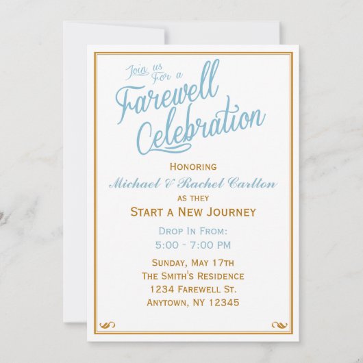 お別れ会　さようなら　招待 招待状 (正面)