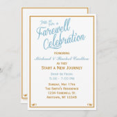 お別れ会　さようなら　招待 招待状 (正面/裏面)