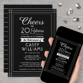 お別れ会 どんな数の お祝い 黒と白 招待状