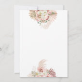 お別れ会 ライフ セレブレーション パンパス グラス フラワーリング 招待状 (裏面)