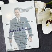 お別れ会　人生の記念写真　パイロット 招待状