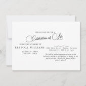 お別れ会 招待状 ミニマルデザイン (正面)