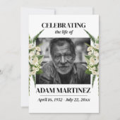 お別れ会・生前葬のご案内 花 招待状 (正面)