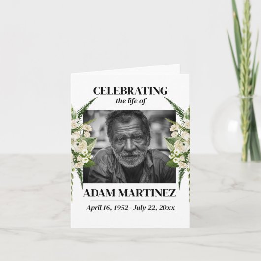 お別れ会・生前葬のご案内 花 招待状 (正面)