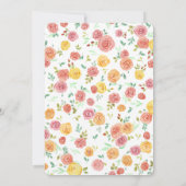 お別れ会 花の招待状 招待状 (裏面)