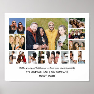 お別れ写真コラージュ退職した同僚 ポスター