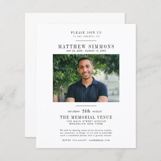 お別れ写真葬儀追悼法会 (正面/裏面)