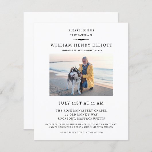 お別れ写真葬儀追悼法会 (正面/裏面)