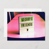 お別れ友達がピンクを聞いた ポストカード (正面/裏面)