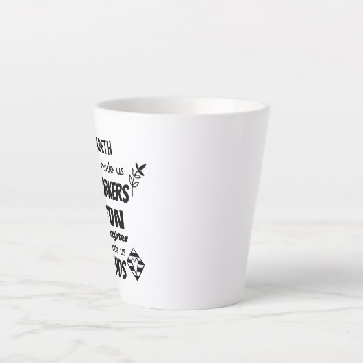 お別れ同僚ボス – 私たちは友達カスタムだ カフェラテマグ (正面)