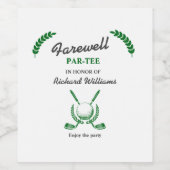 お別れ定年ゴルフクラブリーステーマパーティー ワインラベル (シングルラベル)