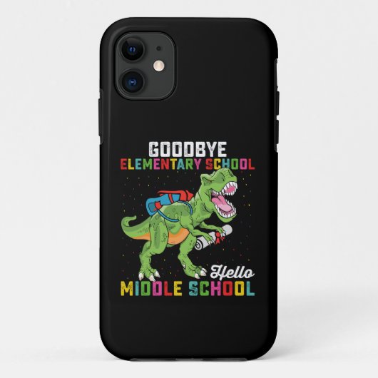 お別れ小学校 こんにちは中学校ティラノサウルス Case-Mate iPhoneケース (裏面)