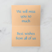 お別れ恋しく思のカードはたくさん カード (内部)