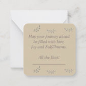 お別れ挨拶 ノートカード (裏面)