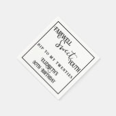 お別れ甘い若者RIP 20s 30th誕生日 スタンダードカクテルナプキン (角)