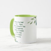 お別れ離れのマグカップ自分の文字詩メッセージを追加 マグカップ (正面左)