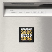 お別れ2025年こんにちは2026年新年のお祝い マグネット (インサイチュ (食洗機))