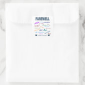 お別れ – さようなら恋しく思ね スクエアシール (バッグ)