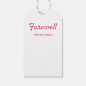 お別れ – さよなら離れの ギフトタグ (裏面)