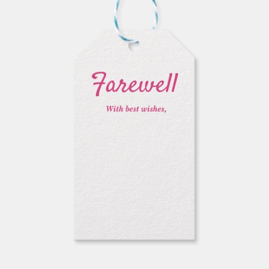 お別れ – さよなら離れの ギフトタグ (裏面)