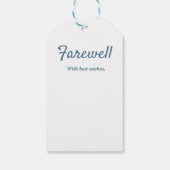 お別れ – さよなら離れの ギフトタグ (裏面)