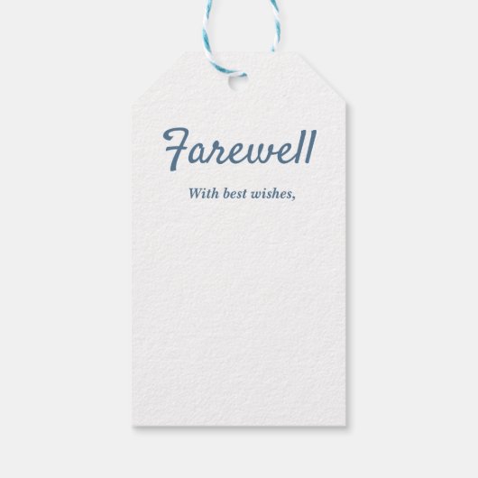 お別れ – さよなら離れの ギフトタグ (裏面)