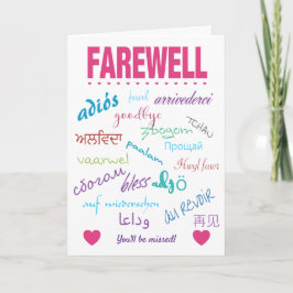 お別れ – ピンクさよなら カード