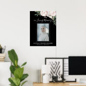 お別れ 黒 生命の祝い 案内看板 ポスター (ホームオフィス)