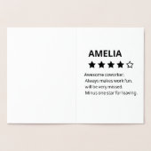 お別パーソナライズされたれギフトおもしろい- 4つ星の同僚 箔カード (内部)