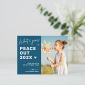 お別モダンれ： Peace Out 2024 Winter Blue写真 シーズンポストカード (スタンド正面)