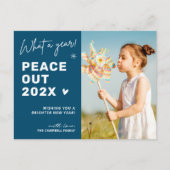 お別モダンれ： Peace Out 2024 Winter Blue写真 シーズンポストカード (正面)