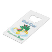 お前おもしろいのドラゴンを浮かべるものは クレジットカード栓抜き (裏面アングル)