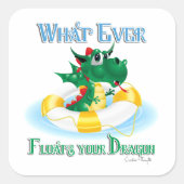 お前おもしろいのドラゴンを浮かべるものは スクエアシール (正面)