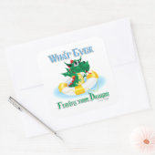 お前おもしろいのドラゴンを浮かべるものは スクエアシール (封筒)