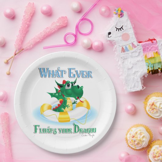 お前おもしろいのドラゴンを浮かべるものは ペーパープレート (パーティー)