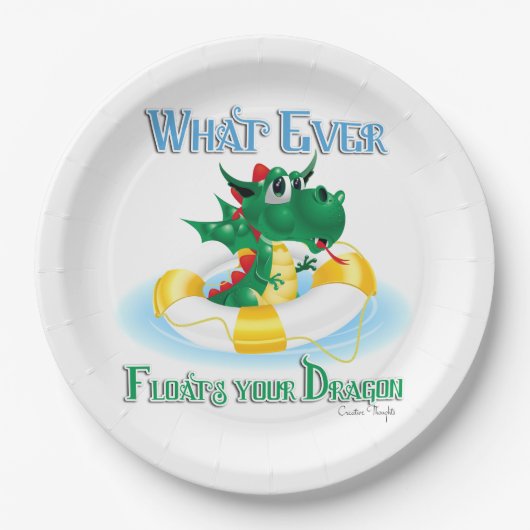 お前おもしろいのドラゴンを浮かべるものは ペーパープレート (正面)